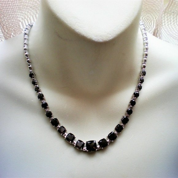 Vintage Designer Sterling Silver 925 Smokey Topaz Necklace...